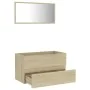 Set de muebles de baño 2 pzas contrachapada roble Sonoma by , Bathroom furniture - Ref: Foro24-804884, Price: 105,66 €, Disco...