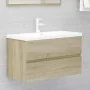 Set de muebles de baño 2 pzas contrachapada roble Sonoma by , Bathroom furniture - Ref: Foro24-804884, Price: 105,66 €, Disco...
