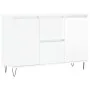 Aparador de madera de ingeniería blanco brillante 104x35x70 cm de , Aparadores - Ref: Foro24-827206, Precio: 130,78 €, Descue...