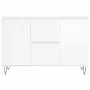 Aparador de madera de ingeniería blanco brillante 104x35x70 cm de , Aparadores - Ref: Foro24-827206, Precio: 130,78 €, Descue...