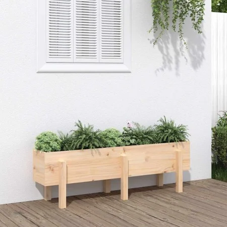 Arriate elevado de jardín madera maciza de pino 121x30x38 cm de , Maceteros y jardineras - Ref: Foro24-825198, Precio: 62,92 ...