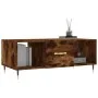 Mesa de centro madera contrachapada roble ahumado 102x50x40 cm by , Coffee table - Ref: Foro24-829281, Price: 49,46 €, Discou...