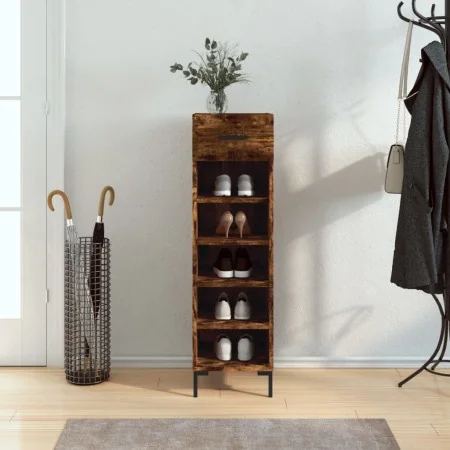 Zapatero madera de ingeniería roble ahumado 30x35x105 cm by , Closets and storage - Ref: Foro24-829681, Price: 58,42 €, Disco...