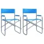 Sillas de director 2 unidades acero azul by , Garden chairs - Ref: Foro24-47917, Price: 101,83 €, Discount: %