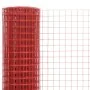 Alambrada de gallinero acero revestimiento PVC rojo 25x0,5 m | Foro24.es | Tu tienda online para hogar, jardín y más Foro24.es
