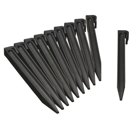 Natura Anclajes de jardín 10 unidades negro by , Garden edging and edging - Ref: Foro24-428506, Price: 21,45 €, Discount: %