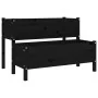 Jardinera de madera de pino maciza negra 110x84x75 cm von , Töpfe und Pflanzgefäße - Ref: Foro24-822266, Preis: 158,32 €, Rab...