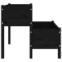 Jardinera de madera de pino maciza negra 110x84x75 cm von , Töpfe und Pflanzgefäße - Ref: Foro24-822266, Preis: 158,32 €, Rab...