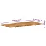 Encimera para armario tocador madera maciza acacia 114x52x2,5cm de , Accesorios de lavabo - Ref: Foro24-286323, Precio: 129,0...