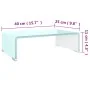 Mueble TV/Elevador de monitor cristal verde 40x25x11 cm de , Muebles TV - Ref: Foro24-244142, Precio: 61,72 €, Descuento: %