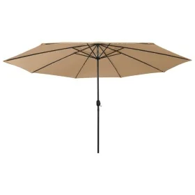 Sombrilla de jardín con luces LED gris taupe 400 cm by , Umbrellas - Ref: Foro24-312533, Price: 100,13 €, Discount: %