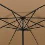 Sombrilla de jardín con luces LED gris taupe 400 cm by , Umbrellas - Ref: Foro24-312533, Price: 100,13 €, Discount: %
