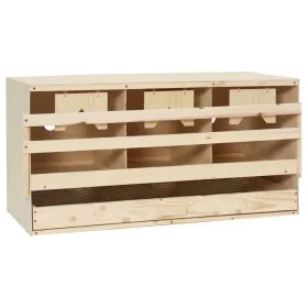 Ponedero para gallinas 3 compartimentos madera pino 72x33x38 cm von , Eierbrutapparate - Ref: Foro24-170654, Preis: 73,31 €, ...