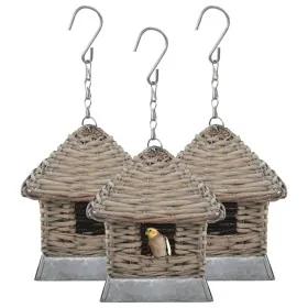 Casas para pájaros 3 unidades mimbre by , Birdhouses - Ref: Foro24-246835, Price: 41,72 €, Discount: %