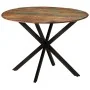 Mesa de comedor madera maciza reciclada y acero 110x78 cm by , Kitchen and dining tables - Ref: Foro24-338455, Price: 246,97 ...
