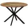 Mesa de comedor madera maciza reciclada y acero 110x78 cm by , Kitchen and dining tables - Ref: Foro24-338455, Price: 246,97 ...