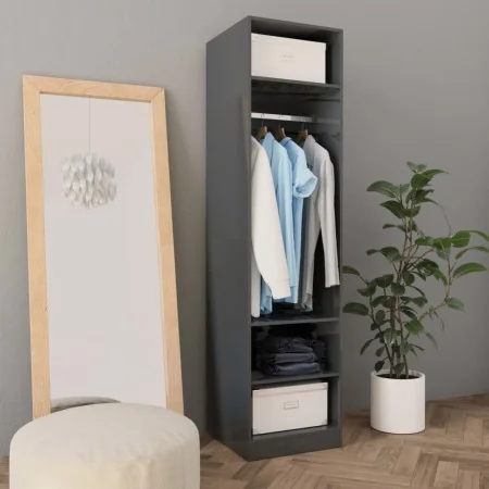 Armario de madera contrachapada gris brillante 50x50x200 cm von , Kleiderschränke - Ref: Foro24-800242, Preis: 124,62 €, Raba...