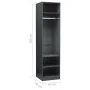 Armario de madera contrachapada gris brillante 50x50x200 cm von , Kleiderschränke - Ref: Foro24-800242, Preis: 124,62 €, Raba...