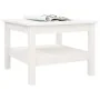 Mesa de centro de madera maciza de pino blanco 55x55x40 cm by , Coffee table - Ref: Foro24-814270, Price: 69,10 €, Discount: %