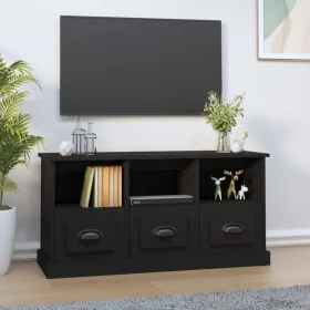 Mueble de TV madera contrachapada negro 100x35x50 cm de , Muebles TV - Ref: Foro24-816289, Precio: 85,92 €, Descuento: %