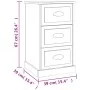 Mesita de noche madera contrachapada roble ahumado 39x39x67 cm | Foro24.es | Tu tienda online para hogar, jardín y más Foro24.es