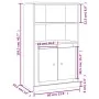 Aparador de madera contrachapada gris Sonoma 60x35,5x103,5 cm by , Sideboards - Ref: Foro24-816318, Price: 89,73 €, Discount: %