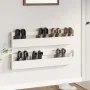 Estantes zapatos de pared 2 uds madera pino blanco 110x9x23cm de , Zapateros y organizadores de calzado - Ref: Foro24-833276,...