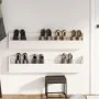Estantes zapatos de pared 2 uds madera pino blanco 110x9x23cm de , Zapateros y organizadores de calzado - Ref: Foro24-833276,...