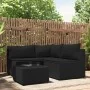 Juego de jardín con cojines 4 piezas ratán sintético negro de , Sofás de exterior - Ref: Foro24-319781, Precio: 305,36 €, Des...
