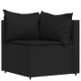 Juego de jardín con cojines 4 piezas ratán sintético negro de , Sofás de exterior - Ref: Foro24-319781, Precio: 305,36 €, Des...
