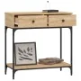 Mesa consola madera de ingeniería roble Sonoma 75x34,5x75 cm by , Side tables - Ref: Foro24-833399, Price: 89,04 €, Discount: %