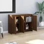 Aparador de madera de ingeniería marrón roble 102x33x75 cm von , Sideboards - Ref: Foro24-813016, Preis: 122,57 €, Rabatt: %