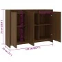 Aparador de madera de ingeniería marrón roble 102x33x75 cm von , Sideboards - Ref: Foro24-813016, Preis: 122,57 €, Rabatt: %