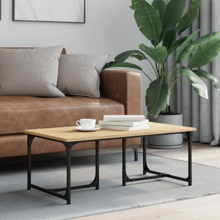 Mesa de centro madera contrachapada roble Sonoma 90x50x35 cm by , Coffee table - Ref: Foro24-835400, Price: 46,20 €, Discount: %
