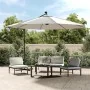 Sombrilla voladiza jardín con luces LED palo acero arena 350 cm by , Umbrellas - Ref: Foro24-44523, Price: 133,86 €, Discount: %