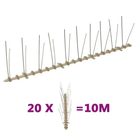 Set de 2 hileras de pinchos contra pájaros y palomas 20 uds 10m | Foro24.es | Tu tienda online para hogar, jardín y más Foro24.es