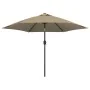 Sombrilla de jardín con palo de metal taupe 300 cm de , Sombrillas - Ref: Foro24-44500, Precio: 62,80 €, Descuento: %