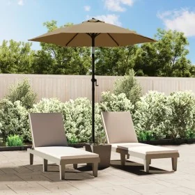 Sombrilla de aluminio gris topo 200x224 cm by , Umbrellas - Ref: Foro24-47207, Price: 45,40 €, Discount: %
