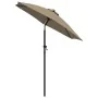 Sombrilla de aluminio gris topo 200x224 cm by , Umbrellas - Ref: Foro24-47207, Price: 46,25 €, Discount: %