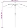 Sombrilla de aluminio gris topo 200x224 cm by , Umbrellas - Ref: Foro24-47207, Price: 46,25 €, Discount: %