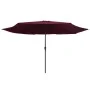 Sombrilla de jardín con palo de metal rojo burdeos 390 cm von , Sonnenschirme - Ref: Foro24-47382, Preis: 82,21 €, Rabatt: %