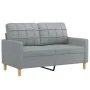 Juego de sofás con cojines 2 piezas tela gris claro by , Sofas - Ref: Foro24-3201290, Price: 415,57 €, Discount: %