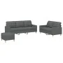 Juego de sofás con cojines 3 piezas tela gris oscuro by , Sofas - Ref: Foro24-3201315, Price: 547,44 €, Discount: %