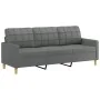 Juego de sofás con cojines 3 piezas tela gris oscuro by , Sofas - Ref: Foro24-3201315, Price: 547,44 €, Discount: %