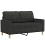 Juego de sofás con cojines 3 piezas tela negro by , Sofas - Ref: Foro24-3201334, Price: 515,13 €, Discount: %