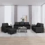 Juego de sofás con cojines 4 piezas cuero sintético negro by , Sofas - Ref: Foro24-3201343, Price: 665,97 €, Discount: %