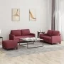 Juego de sofás con cojines 3 piezas tela rojo tinto | Foro24.es | Tu tienda online para hogar, jardín y más Foro24.es