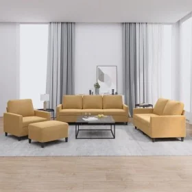 Juego de sofás con cojines 4 piezas terciopelo marrón von , Sofas - Ref: Foro24-3201493, Preis: 651,44 €, Rabatt: %