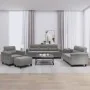 Juego de sofás con cojines 4 piezas tela microfibra gris oscuro von , Sofas - Ref: Foro24-3202298, Preis: 799,13 €, Rabatt: %