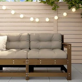 Sillón de jardín con cojines madera maciza de